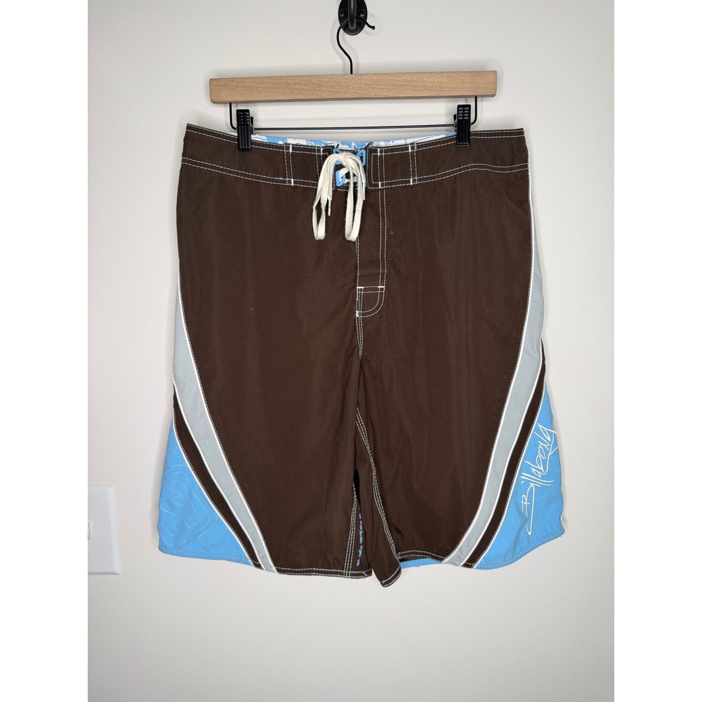 Vintage Y2K Billabong Andy Irons Board Shorts Mens Surf‎ Trunks Wax Comb Size 34